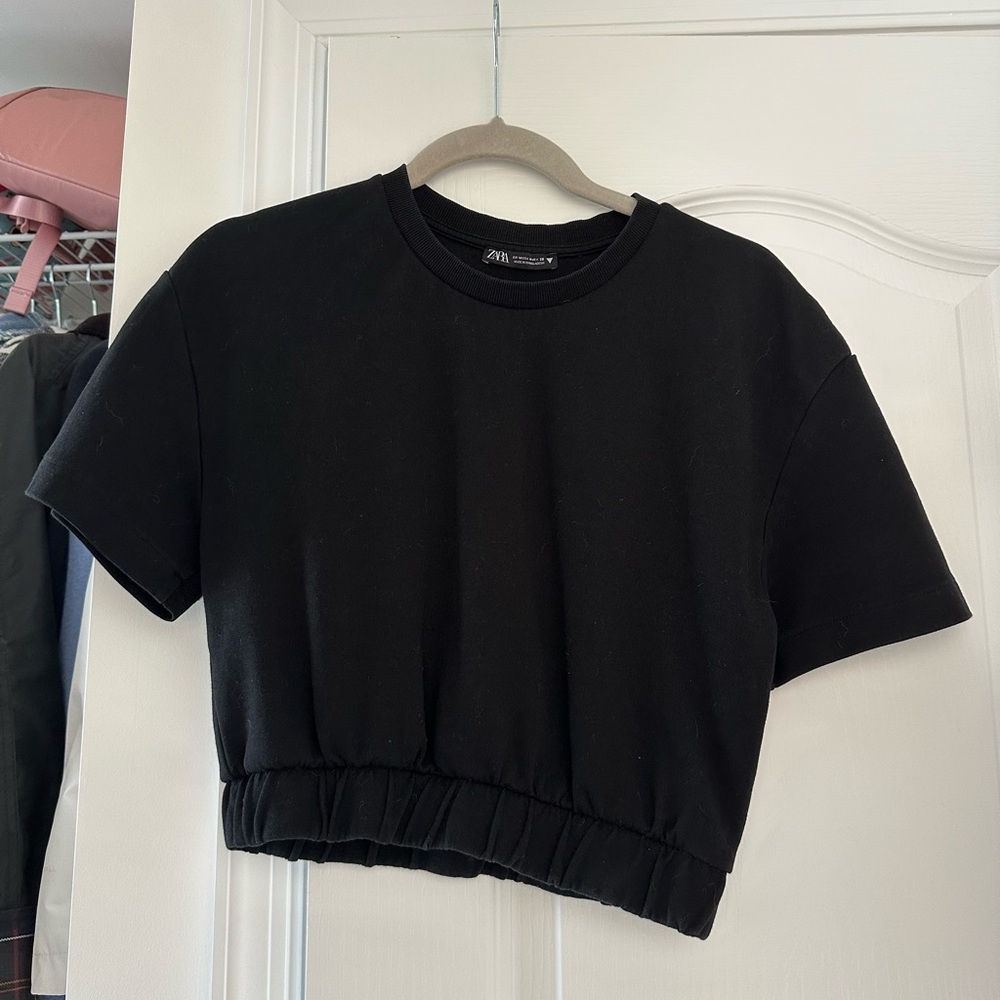 Zara Black Short Sleeve Women's Tee